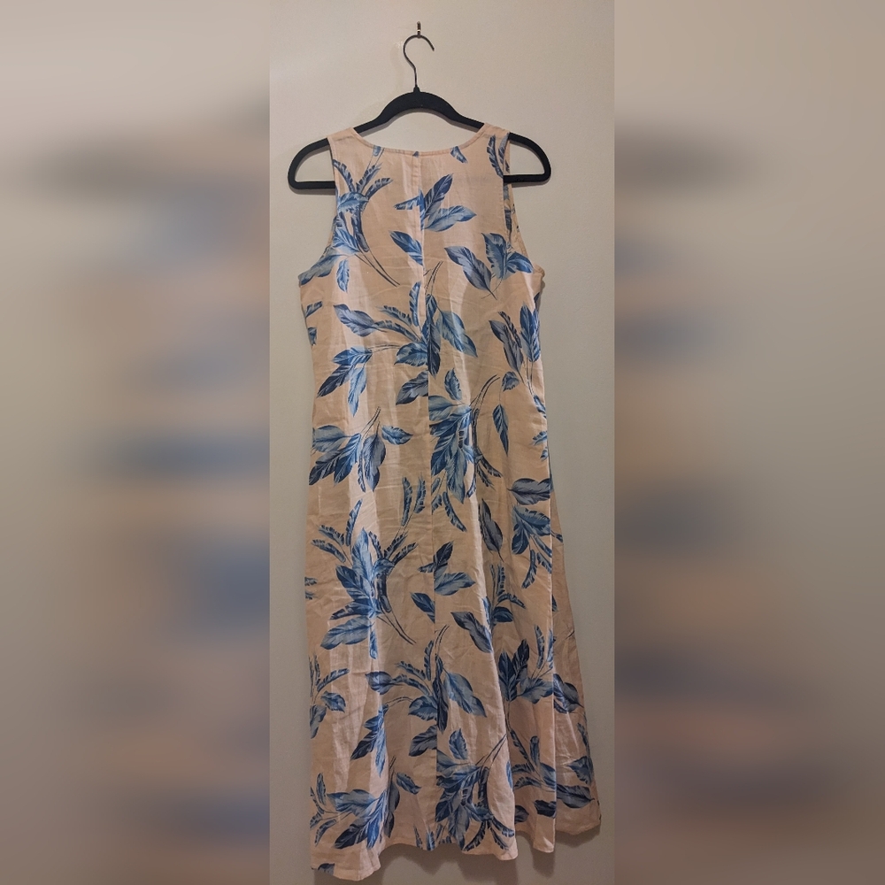 J. Jill Love Linen Sleeveless V-Neck Maxi Dress 100% Linen sz MP NWOT - Picture 7 of 9